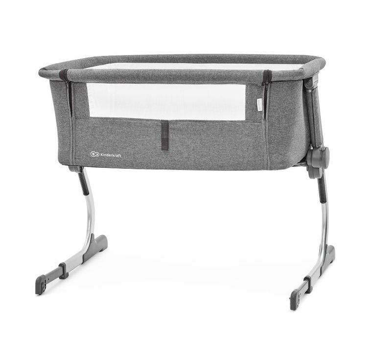 Kinderkraft, Uno, łóżeczko dostawne 2w1, szare