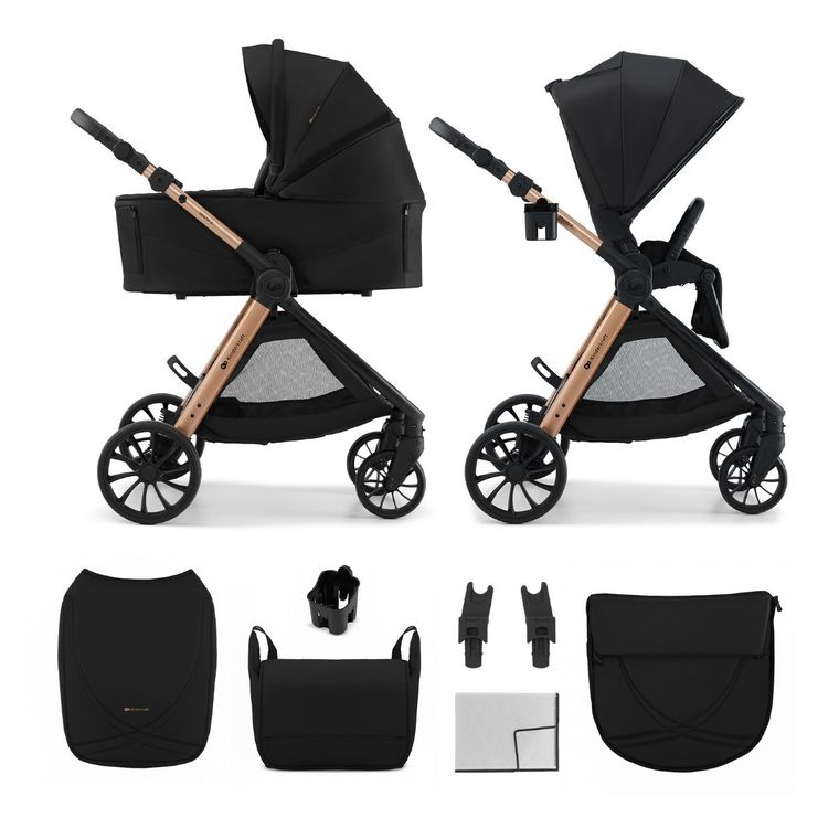 Kinderkraft, Vesto 2, wózek wielofunkcyjny 2w1, black