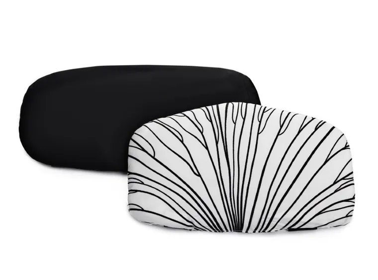 Kinderkraft, zestaw poduszek do krzesełka Enock, Black and White