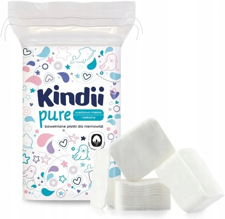 Kindii, Baby Sensitive, płatki kosmetyczne, 60 szt.