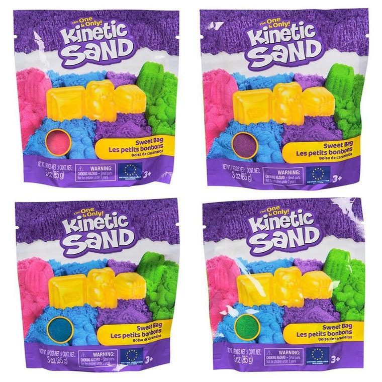 Kinetic Sand, Cukierki, saszetka z piaskiem kinetycznym i foremką