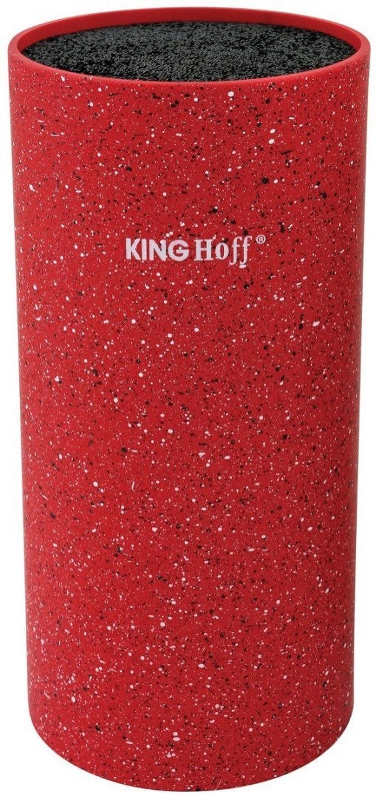 Kinghoff, blok na noże z powłoką marmurową KH-1093, czerwony-marmurowy