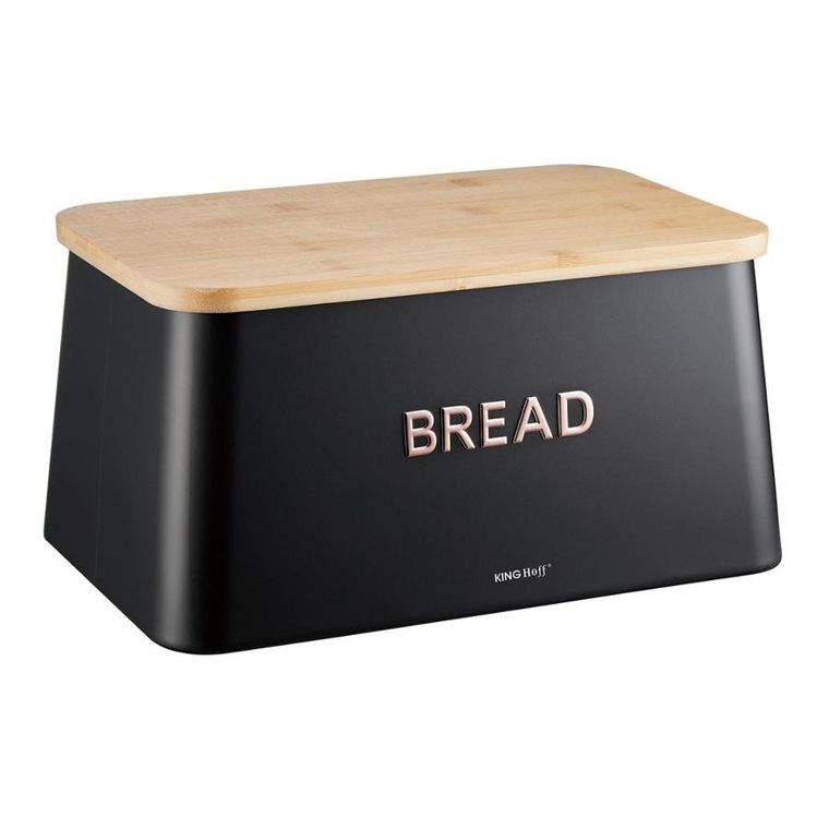 Kinghoff, chlebak z deską do krojenia, stalowy, KH-1948