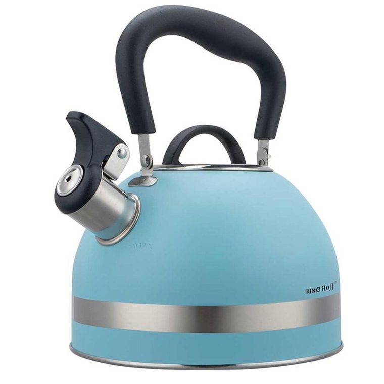 Kinghoff, czajnik z gwizdkiem, niebieski, 1,8l