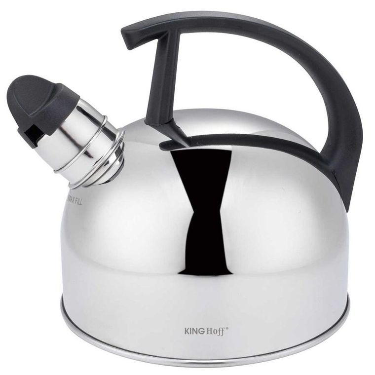 Kinghoff, czajnik z gwizdkiem, srebrny, 1,5l