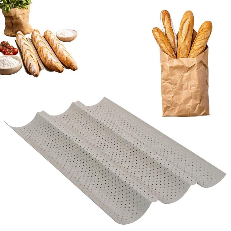 Kinghoff, forma do bagietek, zapiekanek, stalowa, kh-1970