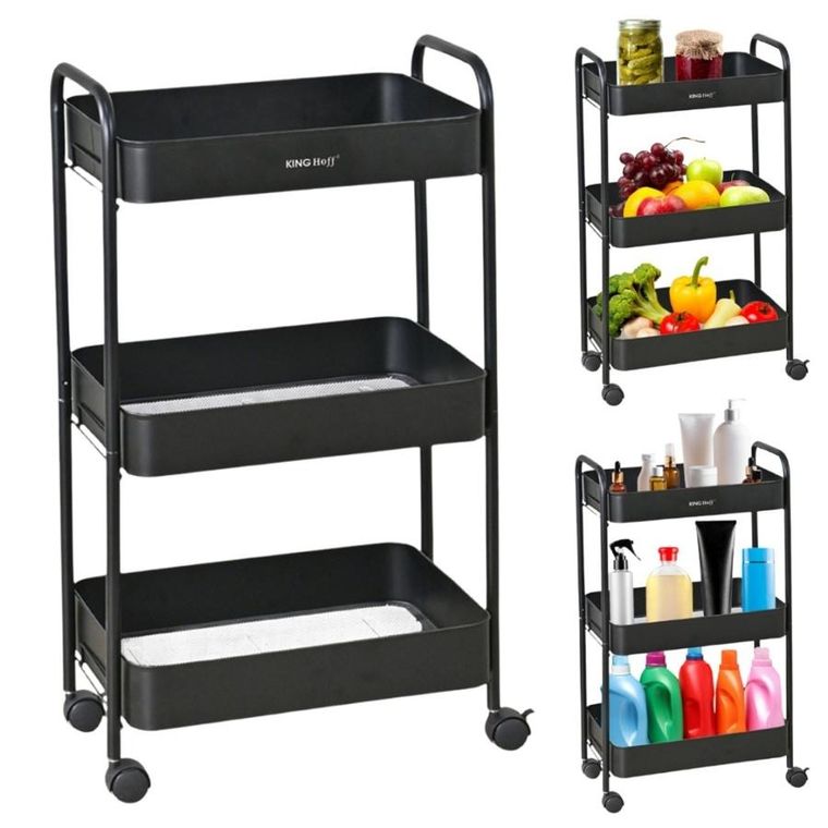 Kinghoff, mobilny barek, regał wielofunkcyjny, kh-1941