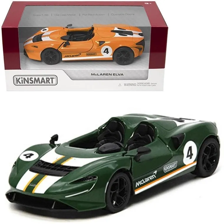 Kinsmart, McLaren Elva Livery Edition, model pojazdu, 1:36