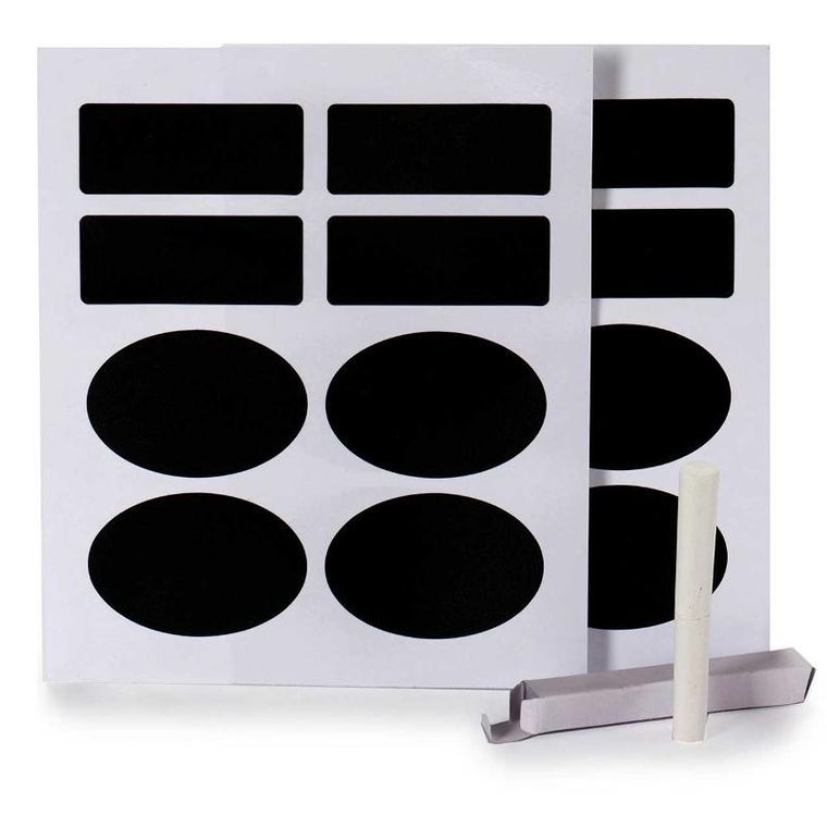 Kinvara, etykiety kredowe, naklejki do organizacji, 16 szt.