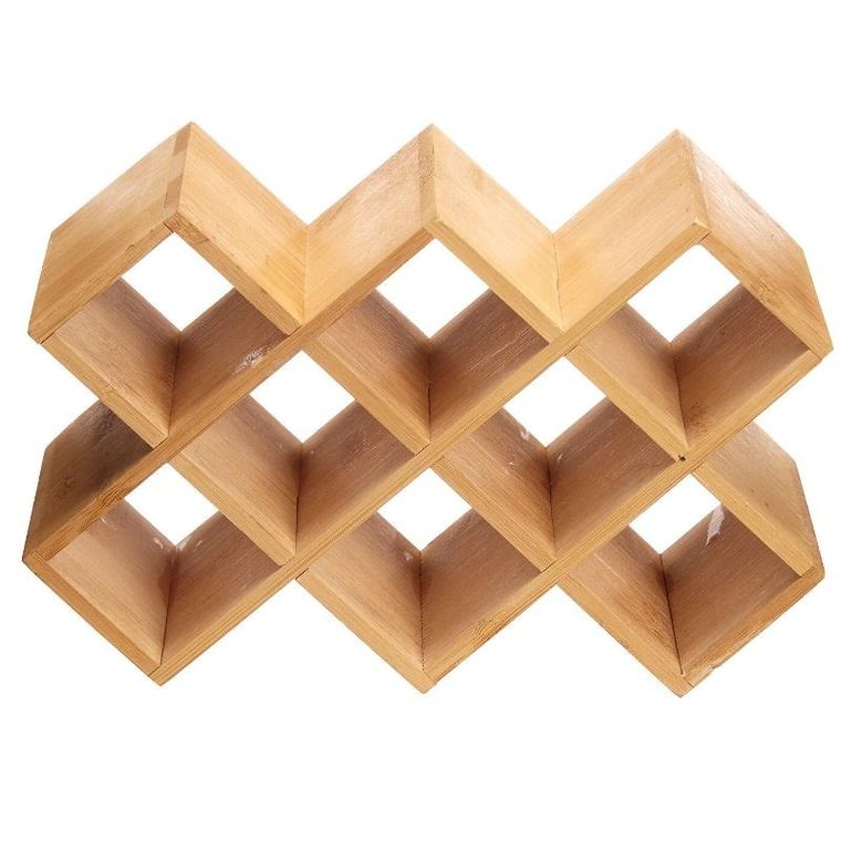 Kinvara, stojak na przyprawy bamboo na 10 słoiczków, 7,5-24,5-17 cm