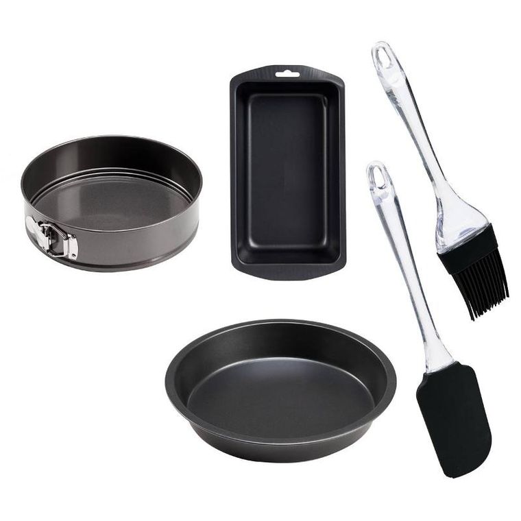 Kinvara, trzy formy do ciasta ze szpatułką i pędzelkiem