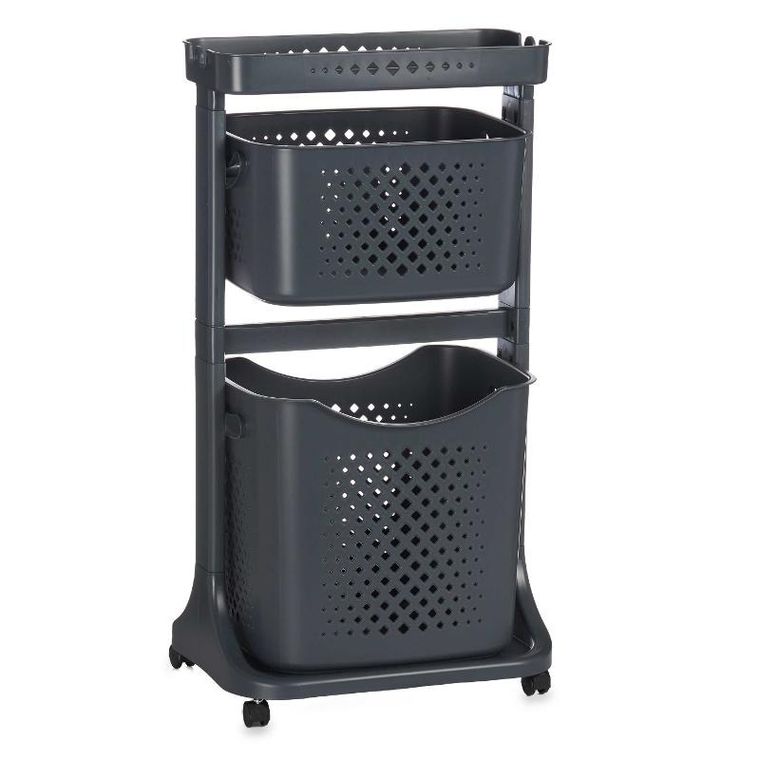 Kipit, Comfy Places, plastikowy regał do garderoby z 2 koszami, 44-33-81 cm