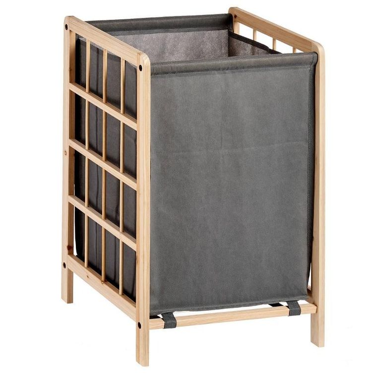 Kipit, kosz do szafy, drewno + tkanina