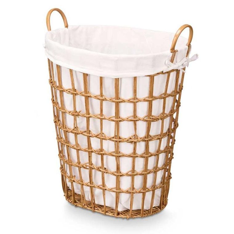 Kipit, kosz na pranie z materiałowym wkładem i uchwytami, 58 cm