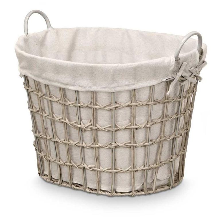 Kipit, pleciony kosz na pranie z uchwytami, 43-56-40 cm