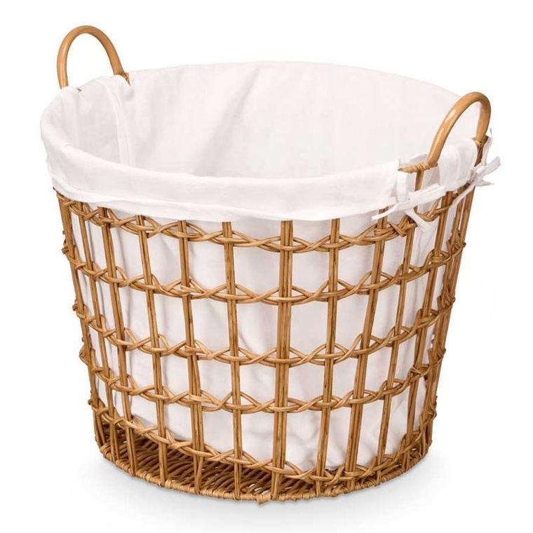 Kipit, pleciony kosz na pranie z uchwytami, 44-50-43 cm