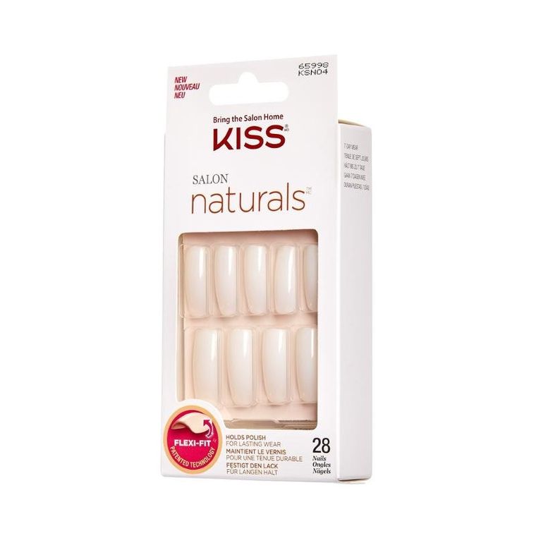 Kiss, salon, sztuczne paznokcie, naturals-go rouge, 1 op, 28 szt.