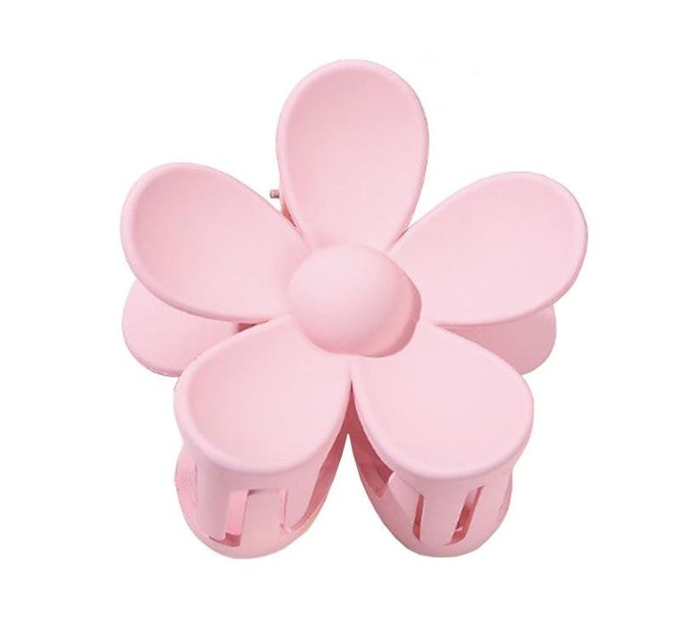 Klamra do włosów kwiatek, pudrowy jasny róż, XL