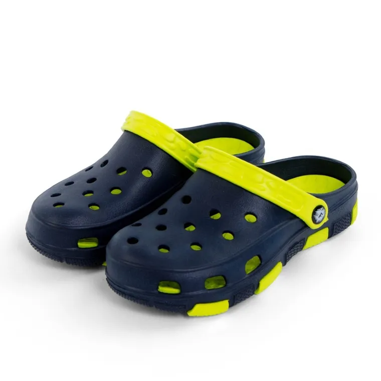 Klapki chłopięce, zielone, Realpaks Fogo