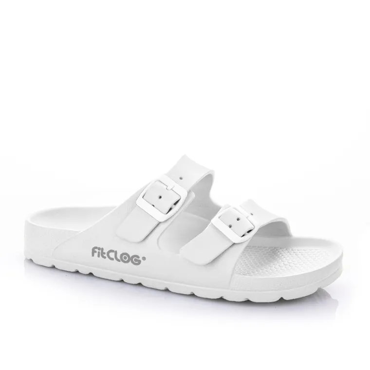 Klapki damskie, białe, Fitclog
