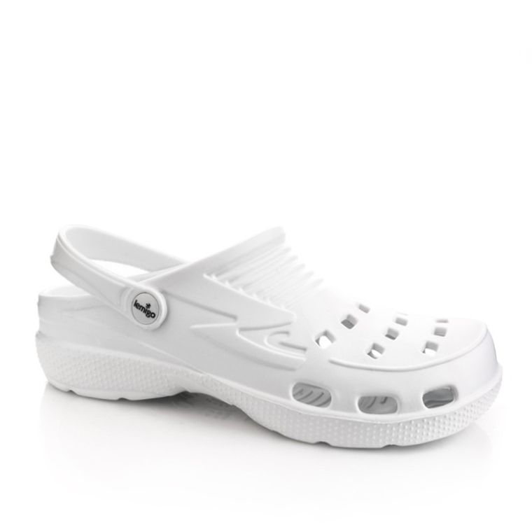 Klapki damskie, białe, Lemigo