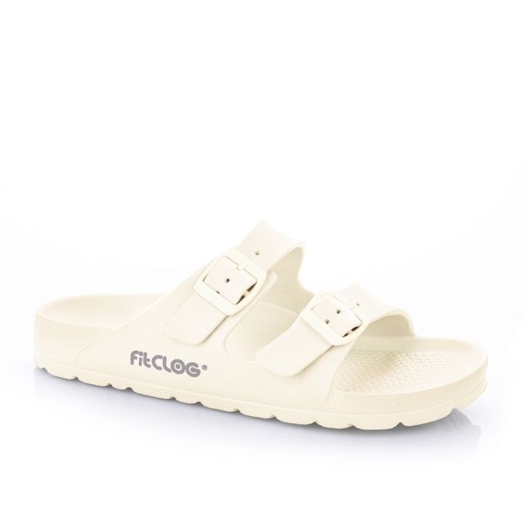 Klapki damskie, ecru, Fitclog