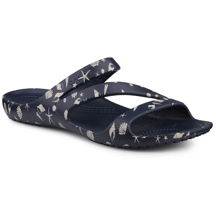 Klapki damskie, granatowe, Crocs Kadee II