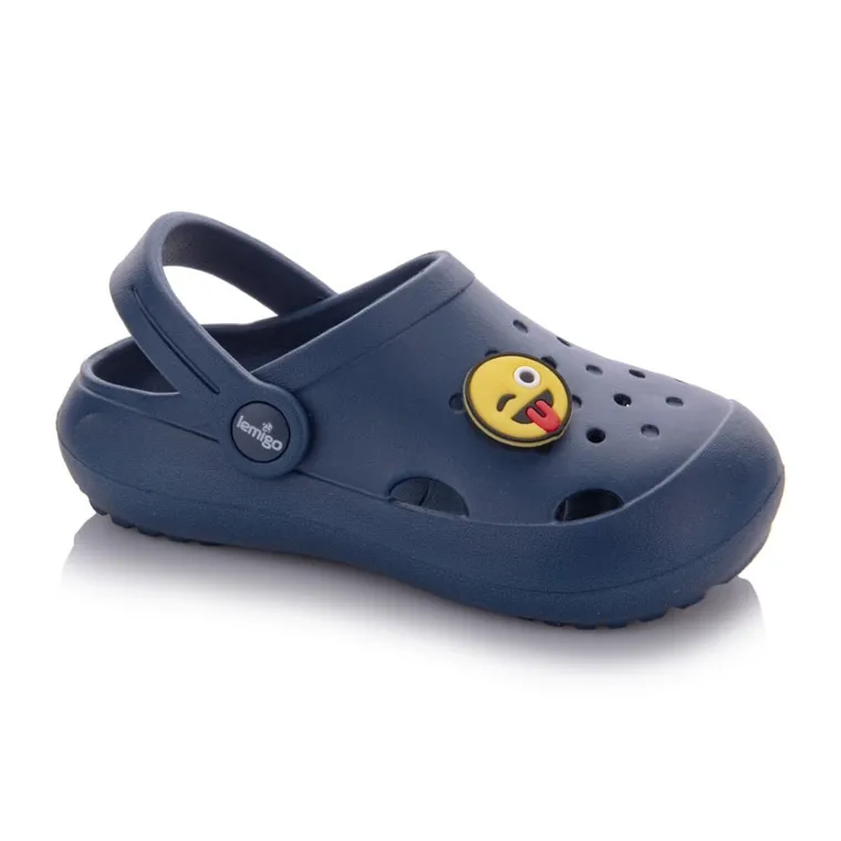Klapki dziecięce, granatowe, Lemigo
