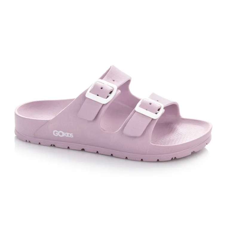 Klapki dziewczęce, fioletowe, Lemigo