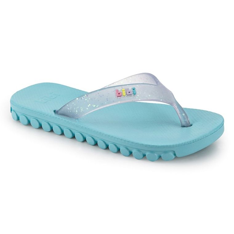 Klapki dziewczęce, japonki, niebieskie, Bibi Shoes