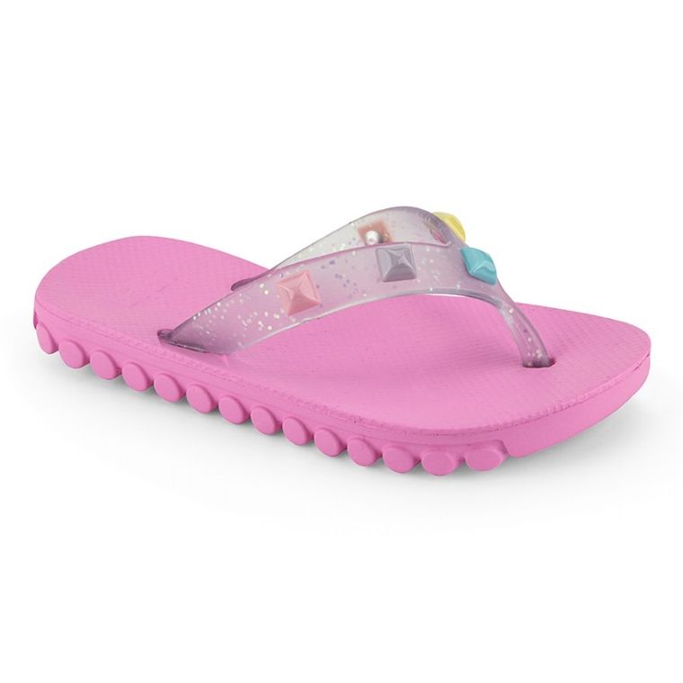 Klapki dziewczęce, japonki, różowe, Bibi Shoes