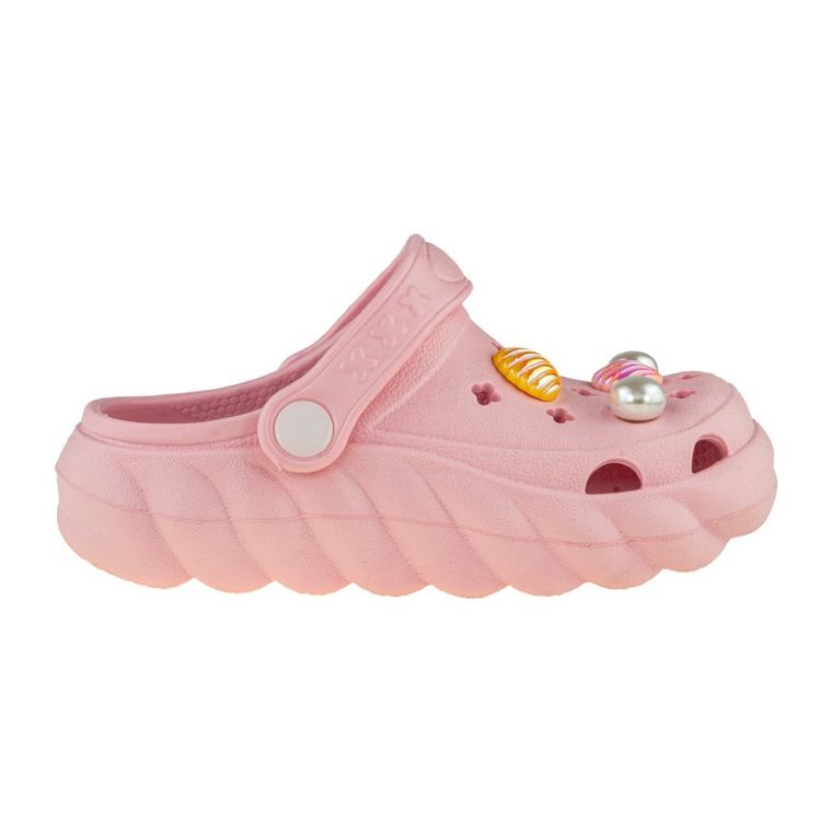 Klapki dziewczęce, różowe, BBS Shoes
