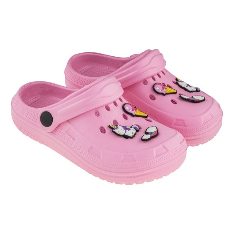 Klapki dziewczęce, różowe, BBS Shoes