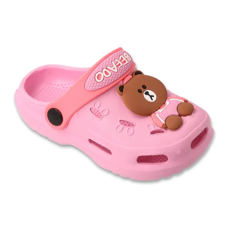 Klapki dziewczęce, różowe, Befado