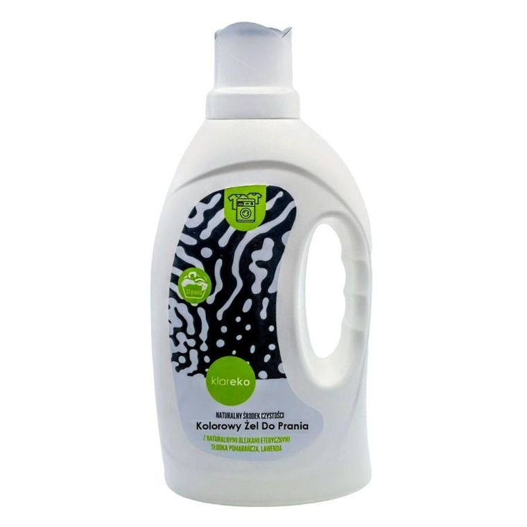 Klareko, kolorowy żel do prania, słodka pomarańcza, lawenda, 1000 ml