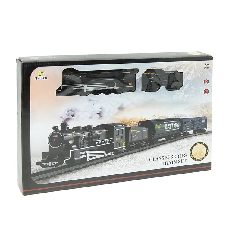 Klasyczna kolejka z torami, światło i dźwięk