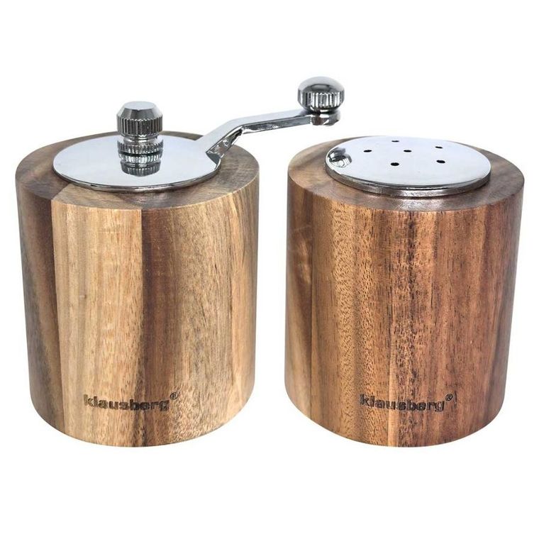 Klausberg, akacjowy młynek do pieprzu + solniczka, KB-7859