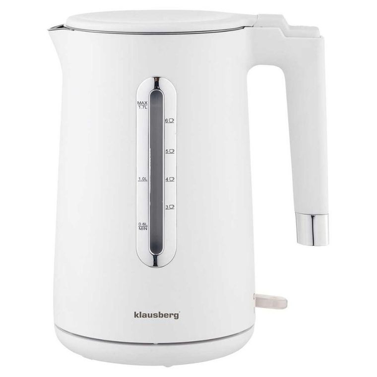 Klausberg, czajnik elektryczny, biały, 1,7l