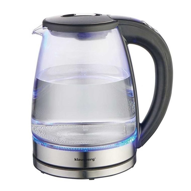 Klausberg, czajnik elektryczny szklany LED rgb, 1,8l