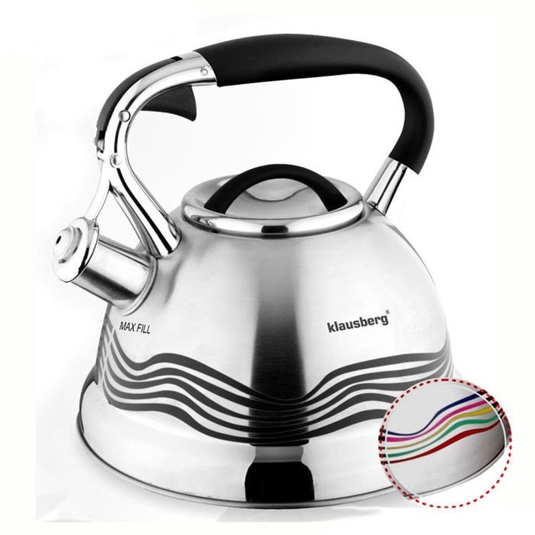 Klausberg, czajnik stalowy inox, 3.0l