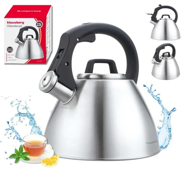 Klausberg, czajnik stalowy z gwizdkiem, 2,5l, kb-7951
