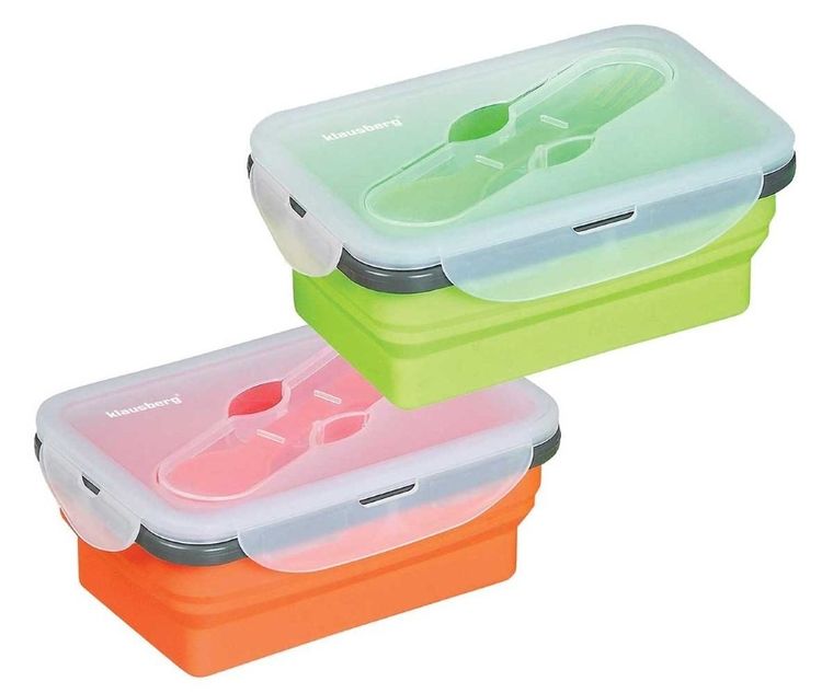 Klausberg, silikonowy składany lunch box, KB-7021