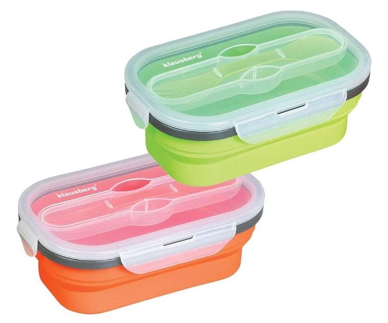 Klausberg, silikonowy składany lunch box, KB-7022
