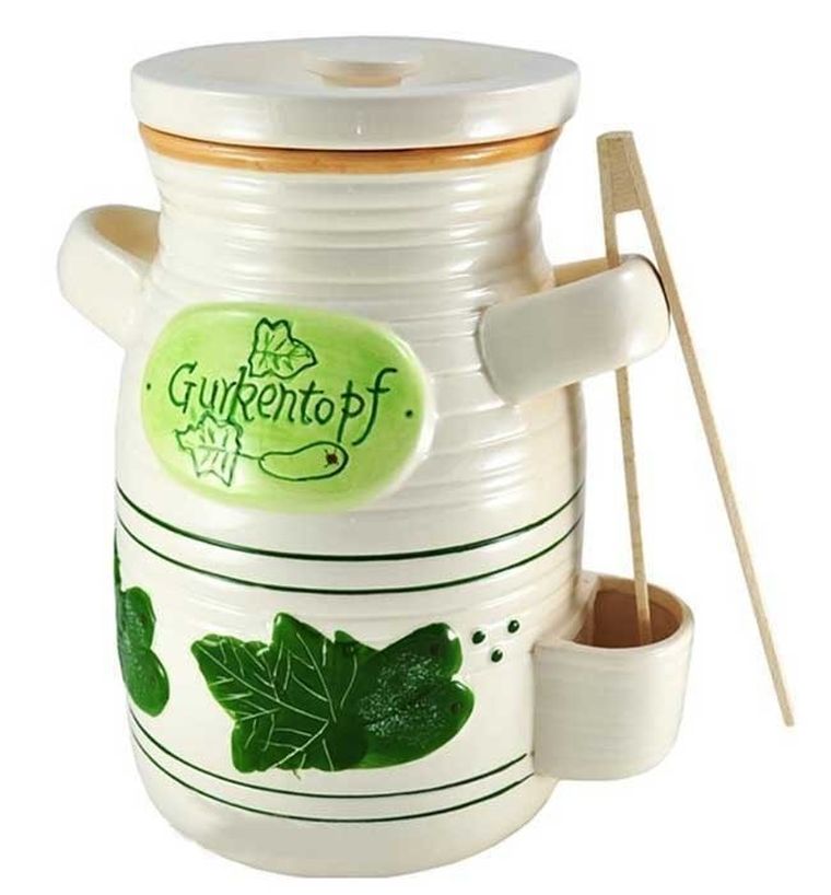 Klausberg, słój ceramiczny do ogórków, 2l + szczypce
