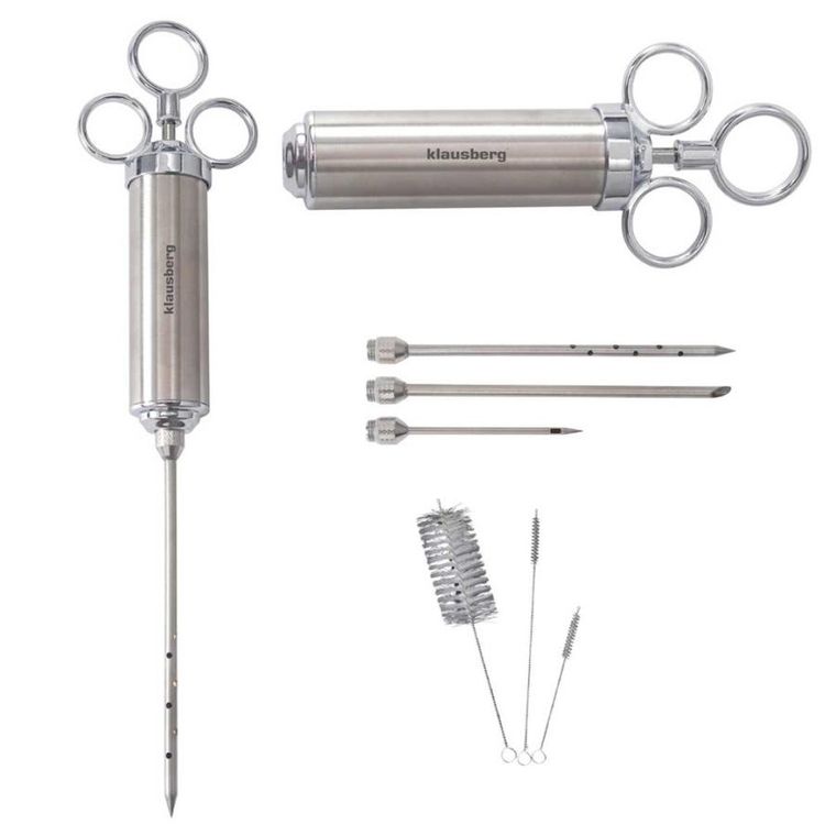 Klausberg, stalowa nastrzykiwarka do peklowania mięsa, 60 ml, KB-7842