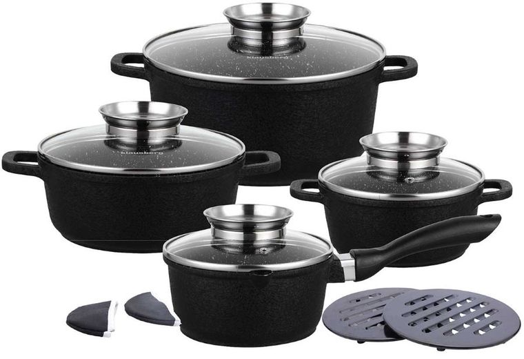 Klausberg, zestaw garnków granitowych, 12 elementów, KB-7360