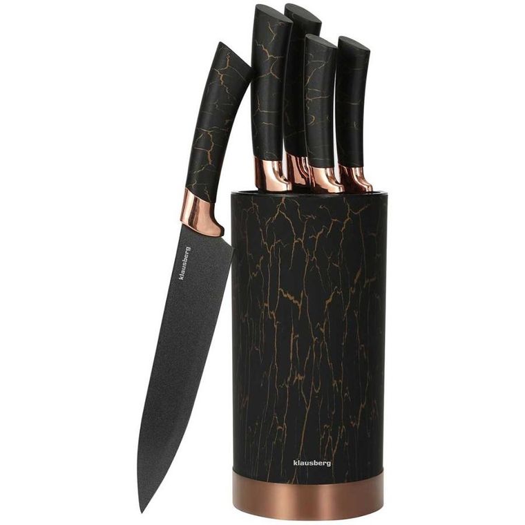 Klausberg, zestaw noży kuchennych na stojaku, 5 szt.