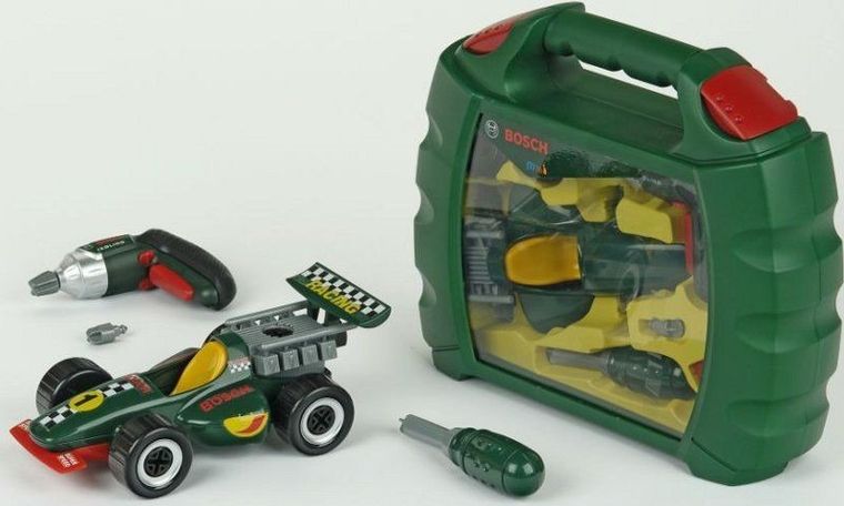Klein, Bosch, walizka z autem i wkrętarka