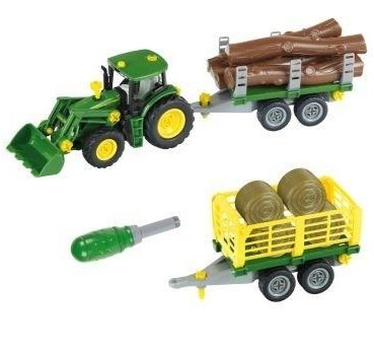 Klein, John Deere, Traktor z dwiema przyczepami, pojazd rolniczy