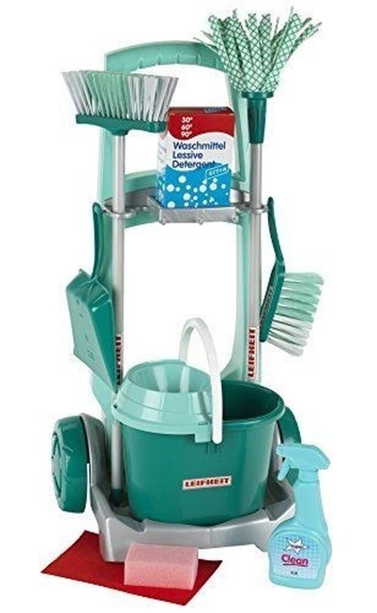 Klein, Leifheit, wózek do sprzątania z akcesoriami